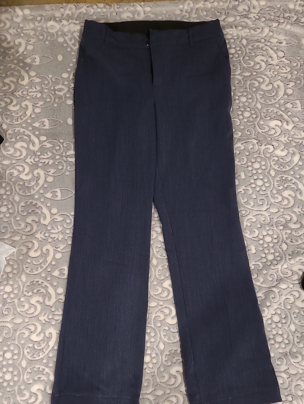 Nine West Dark Navy Straight-Leg Trousers